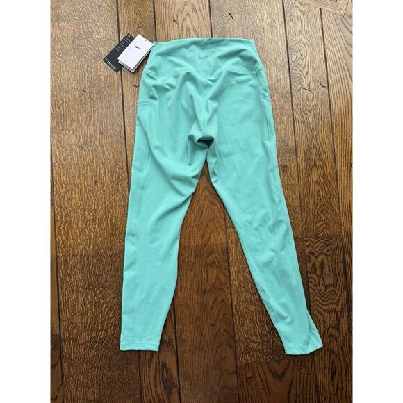 Nike One Dri-Fit Gentle Support High-Waisted 7/8 Leggings Size L Aqua FN3241-300 - Picture 4 of 8